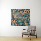 Turf Oranje abstract  Wandkleed (In Situ (horizontaal))