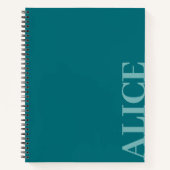 Turf Simpele Tekststijl Aangepaste Naam Notitieboek (Voorkant)