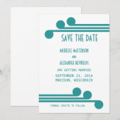 Turf Simple Deco Chic Save the Date Uitnodiging (Voorkant / Achterkant)