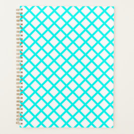 Turf wit harlekijn diamant strepen patroon planner