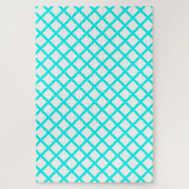 Turf wit harlekijn diamanten strepenpatroon legpuzzel