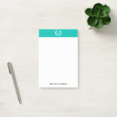 Turf wit tarwe laurierkrans initiële monogram post-it® notes (Kantoor)