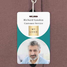 Turf witte foto boog QR-code bedrijfslogo Badge