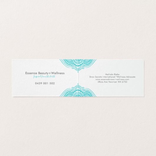 Turfachiet mandala visitekaartje (Binnenkant ongevouwen)