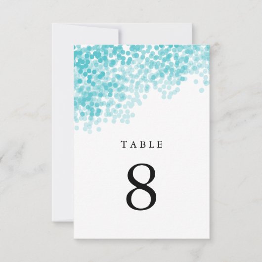 Turfachietge Lichte Regen Tafel Nummer Kaarten (Voorkant)