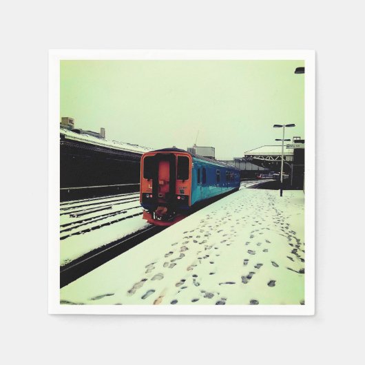 Turfachige en gele trein servet (Voorkant)