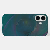 Turfblauw abstract   Case-Mate iPhone case (Achterkant (horizontaal))