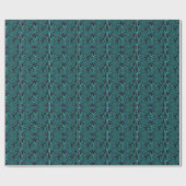 Turfblauw Abstract Dimensionaal Ontwerp Cadeaupapier (Vlak)