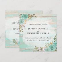 Turfblauw Antieke Houten Bloemrozen Trouwen