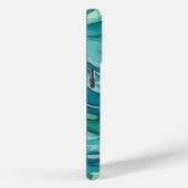Turfblauw Aquarel Oceaan Golven Case-Mate iPhone Case (Achterkant / Rechts)