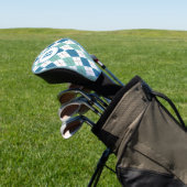 Turfblauw Argyle Monogram Gepersonaliseerd Golf Ca Golfheadcover (Insitu)