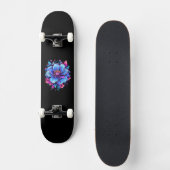 Turfblauw Bloem Persoonlijk Skateboard (Voorkant)