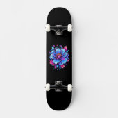 Turfblauw Bloem Persoonlijk Skateboard (Voorkant)
