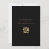 Turfblauw Bloem QR Code Huwelijk Bewaar de Datum Kaart (Achterkant)