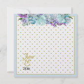 Turfblauw Boeket Bruiloft Suite Bruidsdouche Kaart (Voorkant)