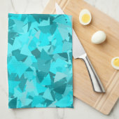 Turfblauw Driehoek Patroon Theedoek (Quarter Fold)