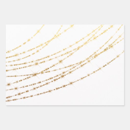 Turfblauw en gouden bloemenvloei wikkelvellen inpakpapier vel (Voorkant 2)