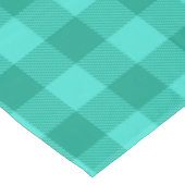 Turfblauw en turquoise geruit plaidontwerp tafelkleed (Gekanteld)