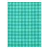Turfblauw en turquoise geruit plaidontwerp tafelkleed (Voorkant)