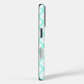 Turfblauw en wit diamantpatroon Case-Mate iPhone case (Achterkant / Rechts)