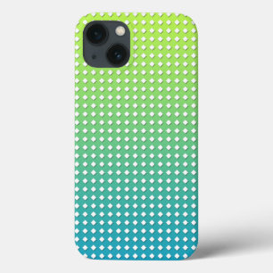Turfblauw Geel Geometrisch Patroon Diamanten Case-Mate iPhone Case
