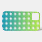 Turfblauw Geel Geometrisch Patroon Diamanten Case-Mate iPhone Case (Achterkant (horizontaal))