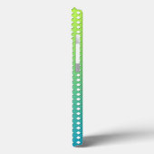 Turfblauw Geel Geometrisch Patroon Diamanten Case-Mate iPhone Case (Achterkant / Links)