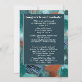 Turfblauw Groen Abstract Afstudeerwerk Aankondiging (Achterkant)