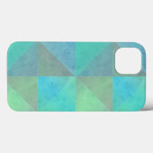 Turfblauw Groene Driehoeken Geometrisch Kunstpatro Case-Mate iPhone Case (Achterkant (horizontaal))