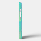 Turfblauw Groene Driehoeken Geometrisch Kunstpatro Case-Mate iPhone Case (Achterkant / Links)