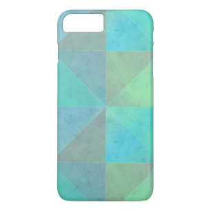 Turfblauw Groene Driehoeken Geometrisch Kunstpatro Case-Mate iPhone Case