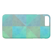 Turfblauw Groene Driehoeken Geometrisch Kunstpatro Case-Mate iPhone Case (Achterkant (Horizontaal))
