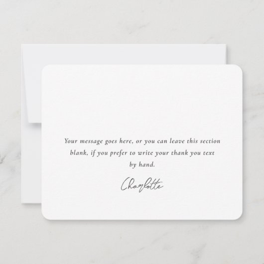 Turfblauw jute bruiloft bruidsfeest verjaardag lan bedankkaart (Achterkant)