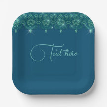 Turfblauw kant elegant schitterend