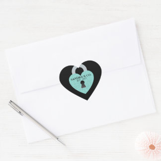 Turfblauw liefdeshart vierings tiara feest hart sticker