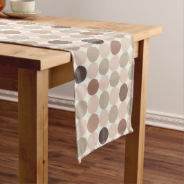 Turfblauw Mocha Geometrische Tafel Runner Lange Tafelloper