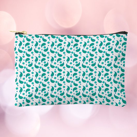 Turfblauw paisley bloempatroon • Modern boho Etui