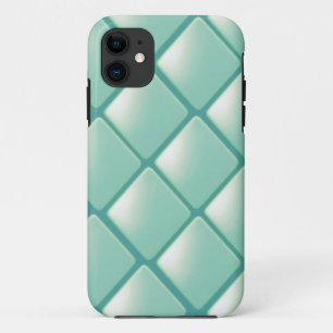 Turfblauw Quilted Diamantpatroon Case-Mate iPhone Case