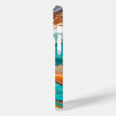 Turfblauw, roest en goud verf abstract Case-Mate iPhone case (Achterkant / Links)