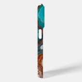 Turfblauw, roest en goud verf abstract Case-Mate iPhone case (Achterkant / Rechts)