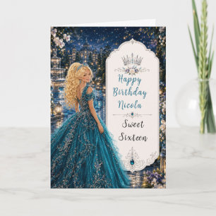 Turfblauw Sweet 16 Prinsessen Tuin Kaart