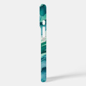 Turfblauw Waterverf Abstract Patroon Case-Mate iPhone Case (Achterkant / Links)