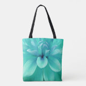 Turfblauwe bloem tote bag (Achterkant)