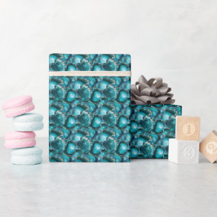 Turfblauwe edelstenen  cadeaupapier