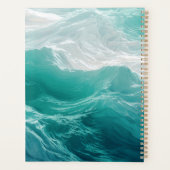 Turfblauwe Oceaangolven Abstracte Droom Planner (Achterkant)
