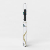 Turfblauwe & Smaragdgroene Libellen op Retro Gele  Case-Mate iPhone Case (Achterkant/links)