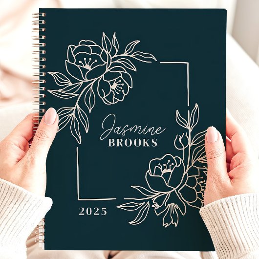 Turfbloemige rand 2025 aangepaste naam planner