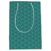 Turfgeometrisch cadeautas met wit touw  (Voorkant)