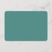 Turfgroene Bloemblaadjes in Bronzen Bruiloft Informatiekaartje (Achterkant)