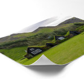 Turfhuizen in IJsland Poster (Hoek)